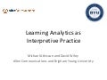 Learning Analytics as Interpretive Practice