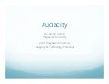 Audacity For Language Classes
