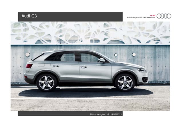 Audi q3: listino prezzi e caratteristiche tecniche