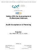 Audit Accepance & Planning