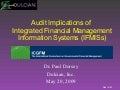 Audit Implications of Integrated Financial Management Information Systems 