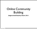 8 steps to building an online community - augmented reality