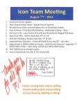 Team Meeting Agenda Notes - Prudential Gary Greene, Realtors Research Forest Office / The Woodlands TX August 23, 2011 