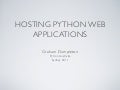 PyCon AU 2011 - Hosting Python Web Applications