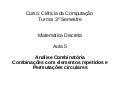 Aula 5   analise combinatoria