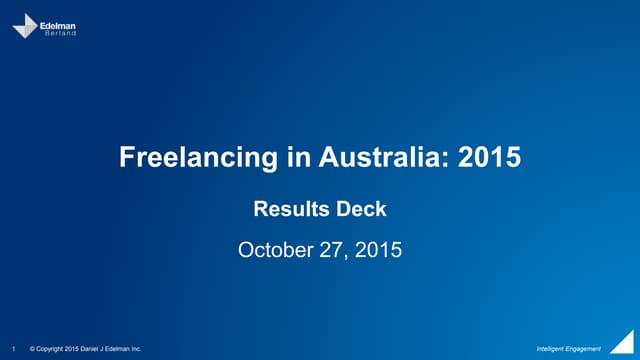 Freelancing in Australia: 2015
