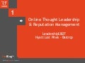Online Thought Leadership for Lawyers - Blogs, Social Media, and Twitter
