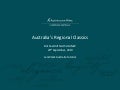 Masterclass: Australias Regional Classics presented by Michael Hill Smith
