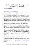 Autism and pervasive developmental disorders   an overview