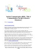 Autism communication skills   why is communication needed to reduce behaviors