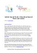 Autistic special needs   educational special needs and autism