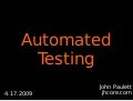 Automated Testing