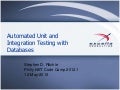 Automated Testing with Databases
