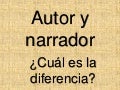 Autor y narrador