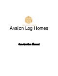 Avalon Log Homes Construction Manual 2011