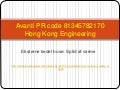 Avanti PR code 81345782170 Hong Kong Engineering