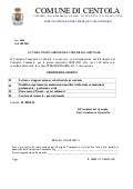 Consiglio comunale Centola dell'8 agosto 2012 - Ordine del giorno