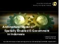 Architectural Model of Spatially Enabled E-Government in Indonesia