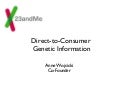 Anne Wojcicki of 23andMe at FDA Public Meeting on LDTs, July 20, 2010