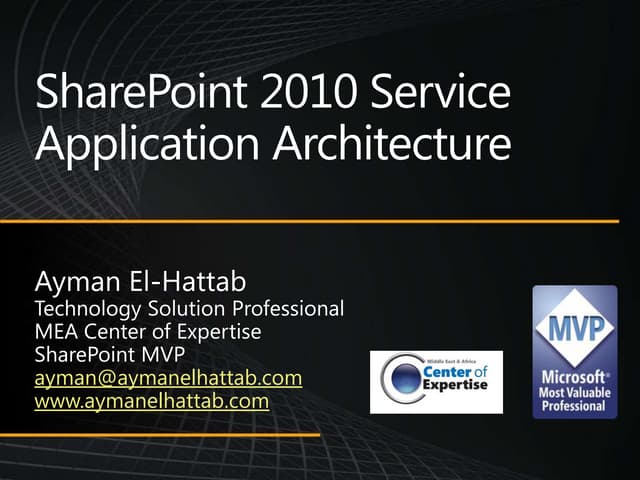SharePoint 2010 Service Application...