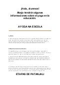 A yoga na escola