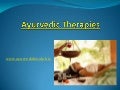 Ayurvedic therapies