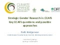 CCAFS Science Meeting B.3 Patti Kristjanson - Strategic Gender Research in CCAFS