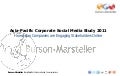 Burson-Marsteller Asia-Pacific Corporate Social Media Study 2011 - Summary Presentation