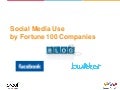 B M Social Media Fortune 100