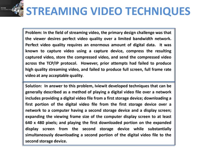 Streaming Video Techniques