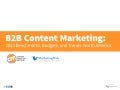 B2B Content Marketing: 2013 Benchmarks, Budgets, and Trends–North America