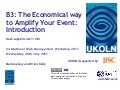 B3: The Economical way to Amplify Your Event:  Why and What?