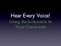 Backchannels in the classroom