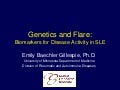 Biomarkers for Disease Flare by Emily Baechler Gillespie 