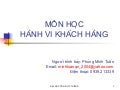 Bai giang mon hanh vi khach hang khoa qtkd