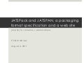JATSPack and JATSPAN, a packaging format specification and a web site
