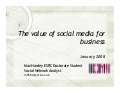 The value of social media for business