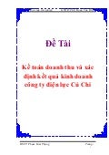 Báo cáo thực tập kế toán doanh thu và xác định kết quả kinh doanh