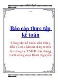 Báo cáo thực tập kế toán vốn bằng tiền