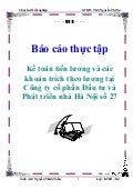 Báo cáo thực tập kế toán tiền lương và các khoản phải trích theo lương