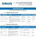 Bảng báo giá dịch vụ thiết kế web, dịch vụ SEO 2012