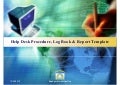 Bapinger help desk procedure, log book & report
