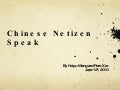 Chinese Netizen Speak