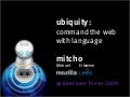 Ubiquity: command the web with language