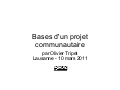 Bases d&rsquo;un projet communautaire