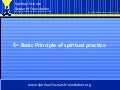Spiritual practice - Basic Principle 5