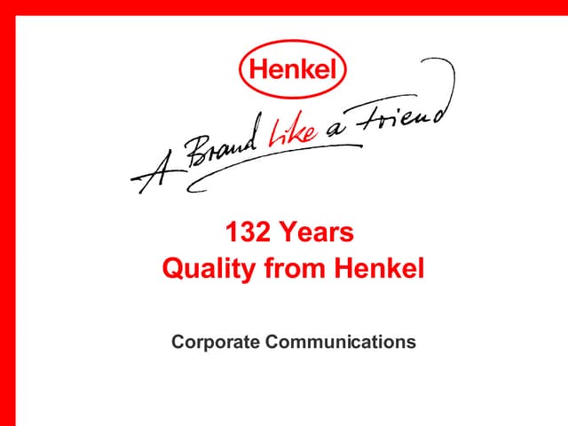 Henkel's presentation