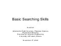 Basic Searching Skills