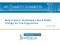 MyCharityConnects Barrie - Back to Basics: Developing a Social Media Strategy for your Organization