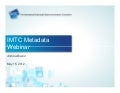 IMTC Metadata Webinar